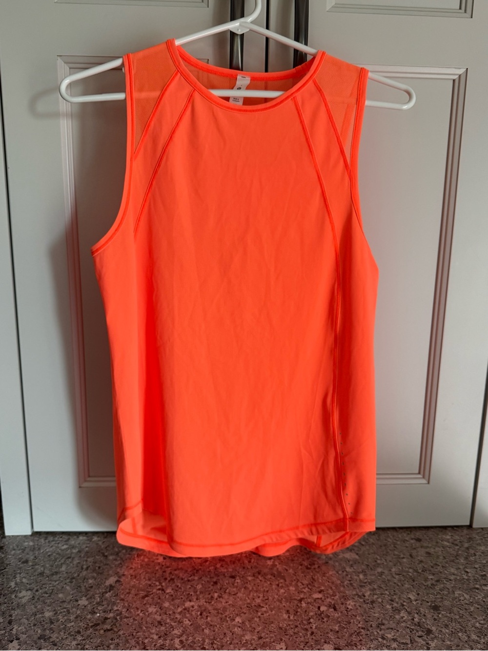 lululemon athletica Neon Orange Sleeveless Performance Tank
